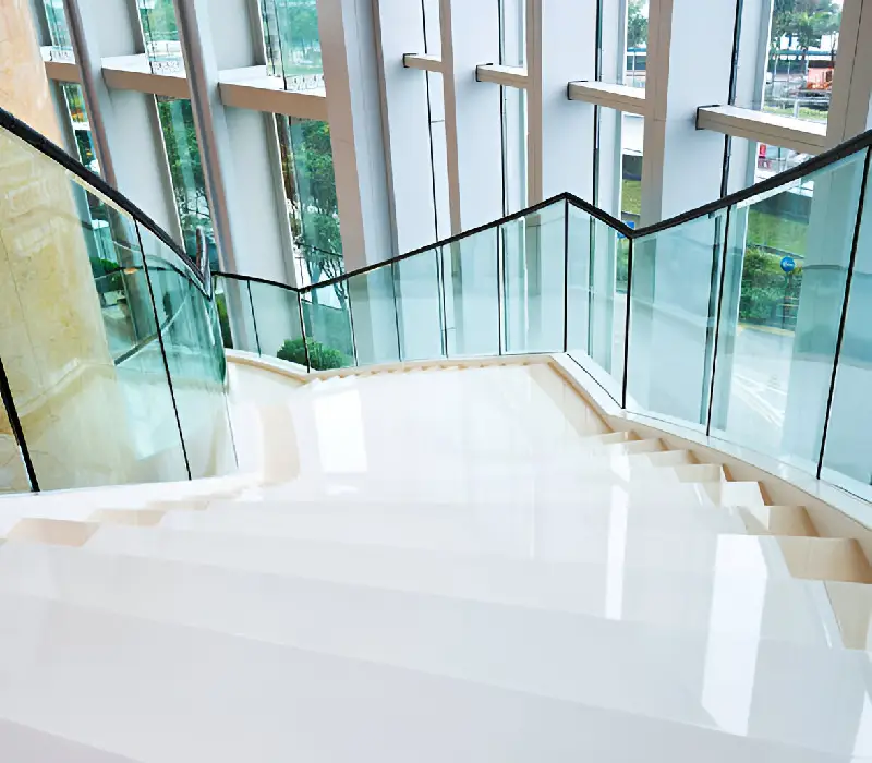 Modern Glass Stair Railing